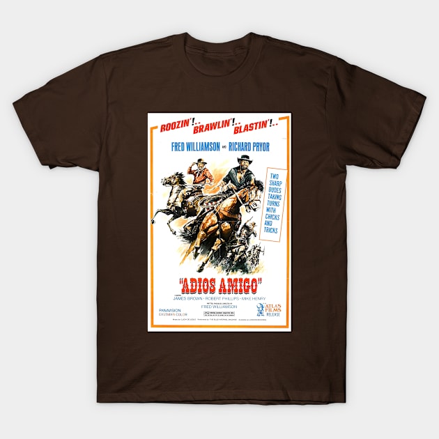 Vintage Western Movie Poster - Adios Amigo T-Shirt by Starbase79